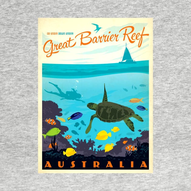 Vintage Travel Poster - Great Barrier Reef by Starbase79